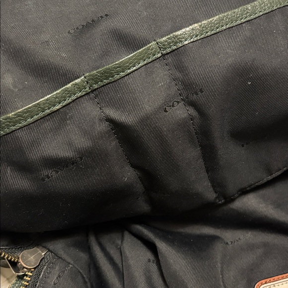 Coach XL leather worn backpack campus large with turn lock zipper pocket USED - Picture 13 of 14